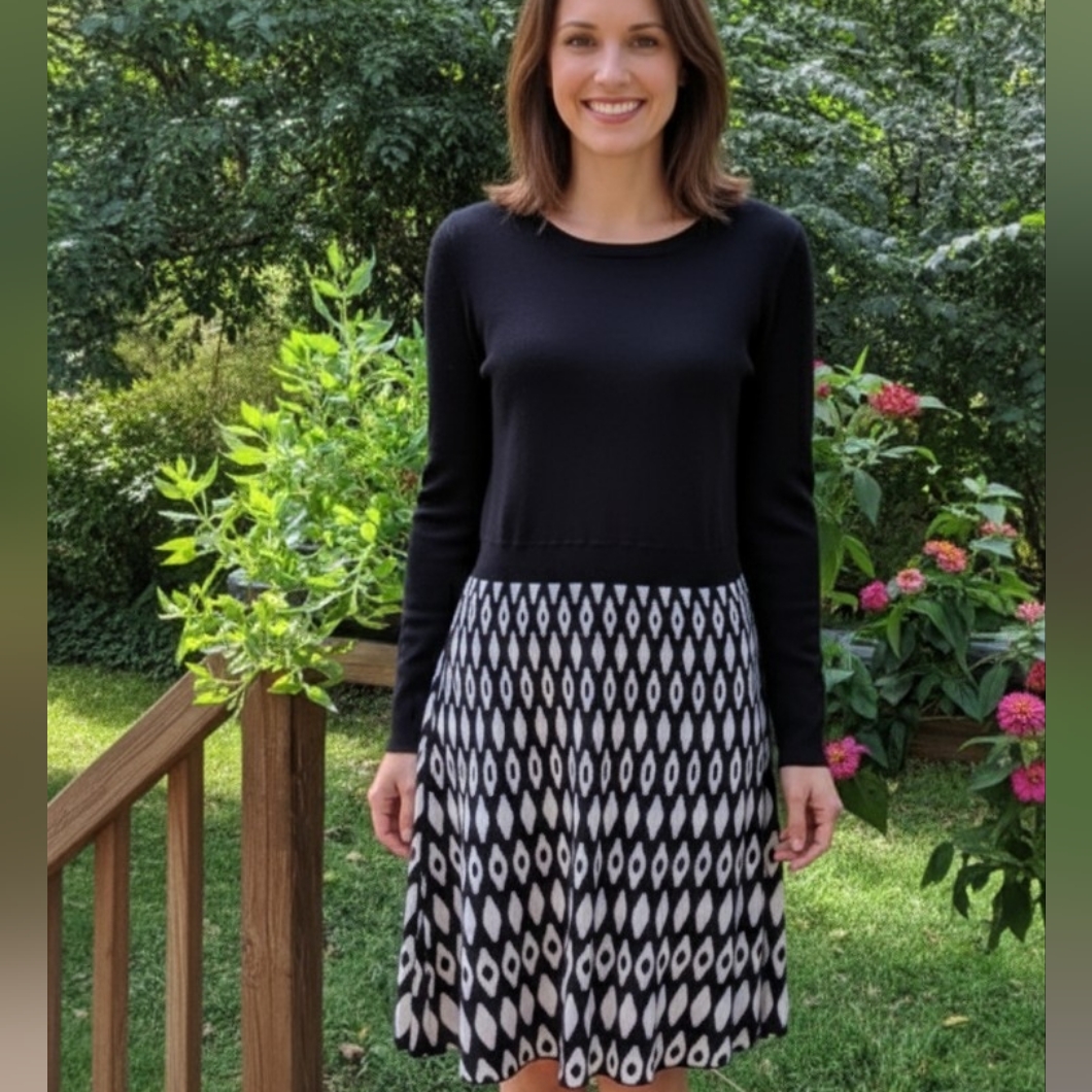 Cynthia Rowley Geometric Print Knit Dress